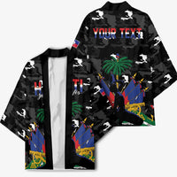 Personalized Haiti Map Camouflage Kimono Unique Style - Wonder Print Shop