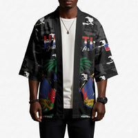 Personalized Haiti Map Camouflage Kimono Unique Style - Wonder Print Shop
