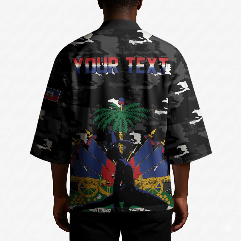 Personalized Haiti Map Camouflage Kimono Unique Style - Wonder Print Shop