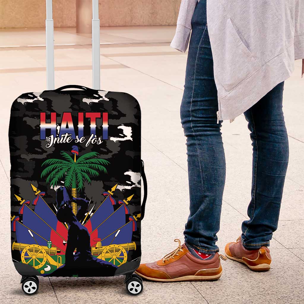 Haiti Map Camouflage Luggage Cover Unique Style - Wonder Print Shop