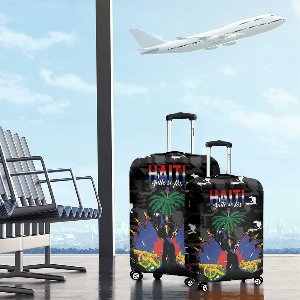 Haiti Map Camouflage Luggage Cover Unique Style - Wonder Print Shop
