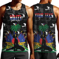 Personalized Haiti Map Camouflage Men Tank Top Unique Style - Wonder Print Shop