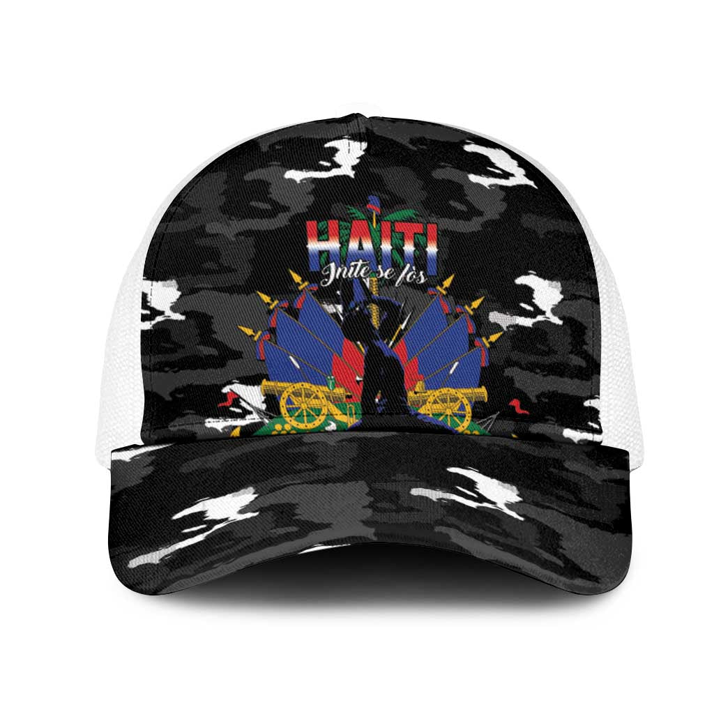Haiti Map Camouflage Mesh Trucker Cap Unique Style - Wonder Print Shop