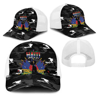 Haiti Map Camouflage Mesh Trucker Cap Unique Style - Wonder Print Shop