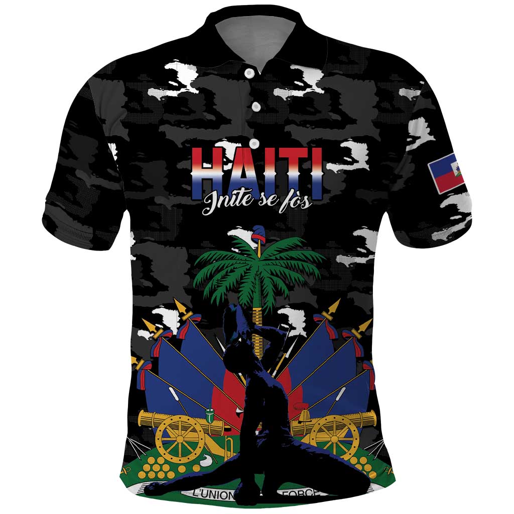 Personalized Haiti Map Camouflage Polo Shirt Unique Style - Wonder Print Shop