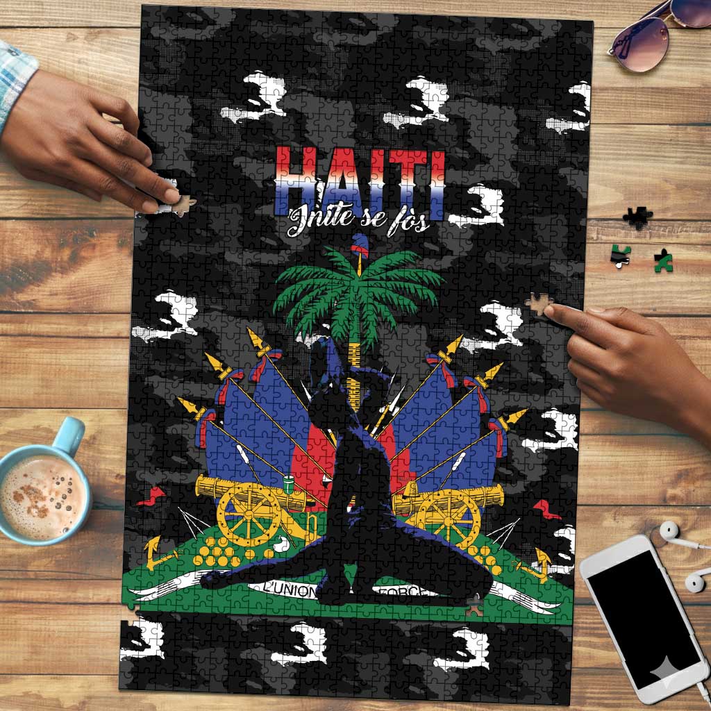 Haiti Map Camouflage Puzzle Unique Style - Wonder Print Shop