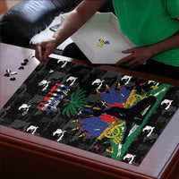 Haiti Map Camouflage Puzzle Unique Style - Wonder Print Shop