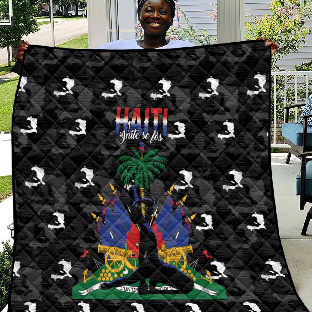 Haiti Map Camouflage Quilt Unique Style - Wonder Print Shop