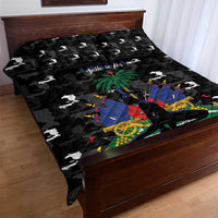 Haiti Map Camouflage Quilt Bed Set Unique Style - Wonder Print Shop