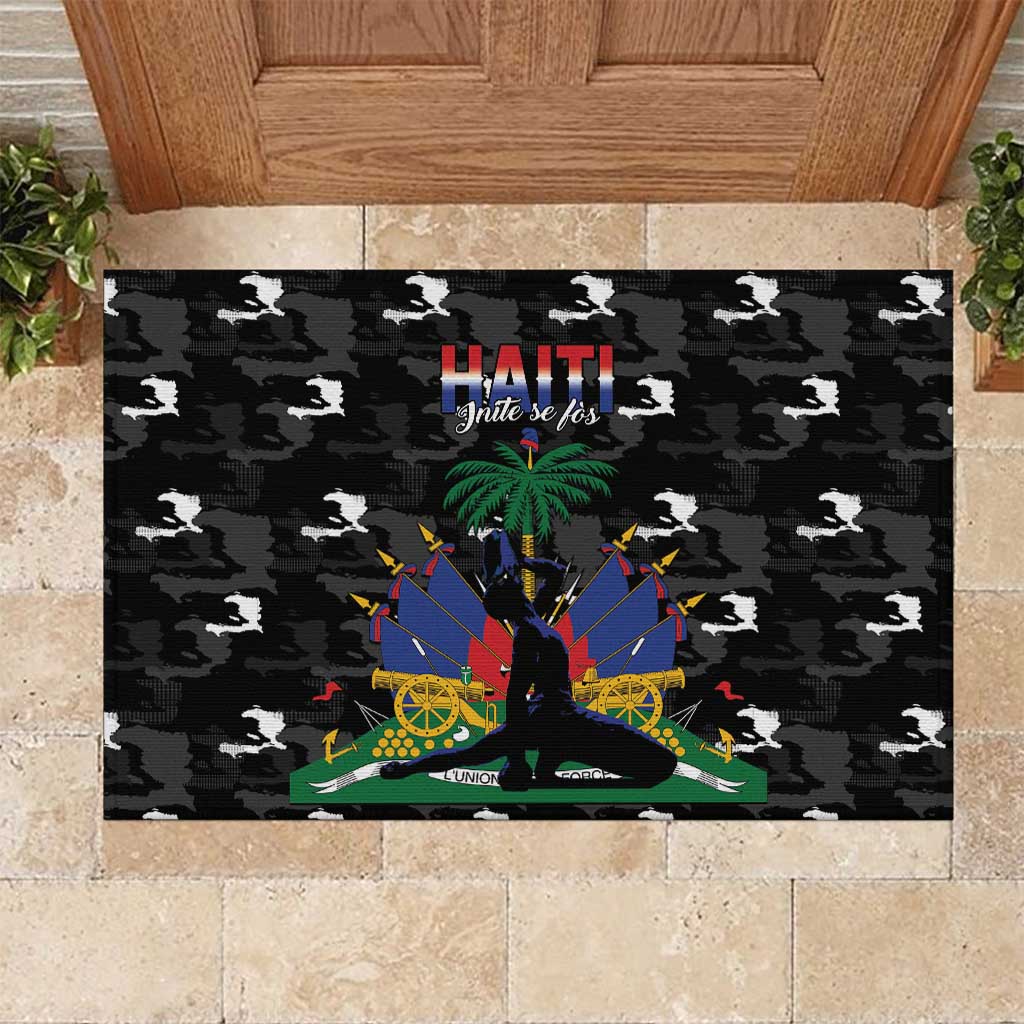 Haiti Map Camouflage Rubber Doormat Unique Style - Wonder Print Shop