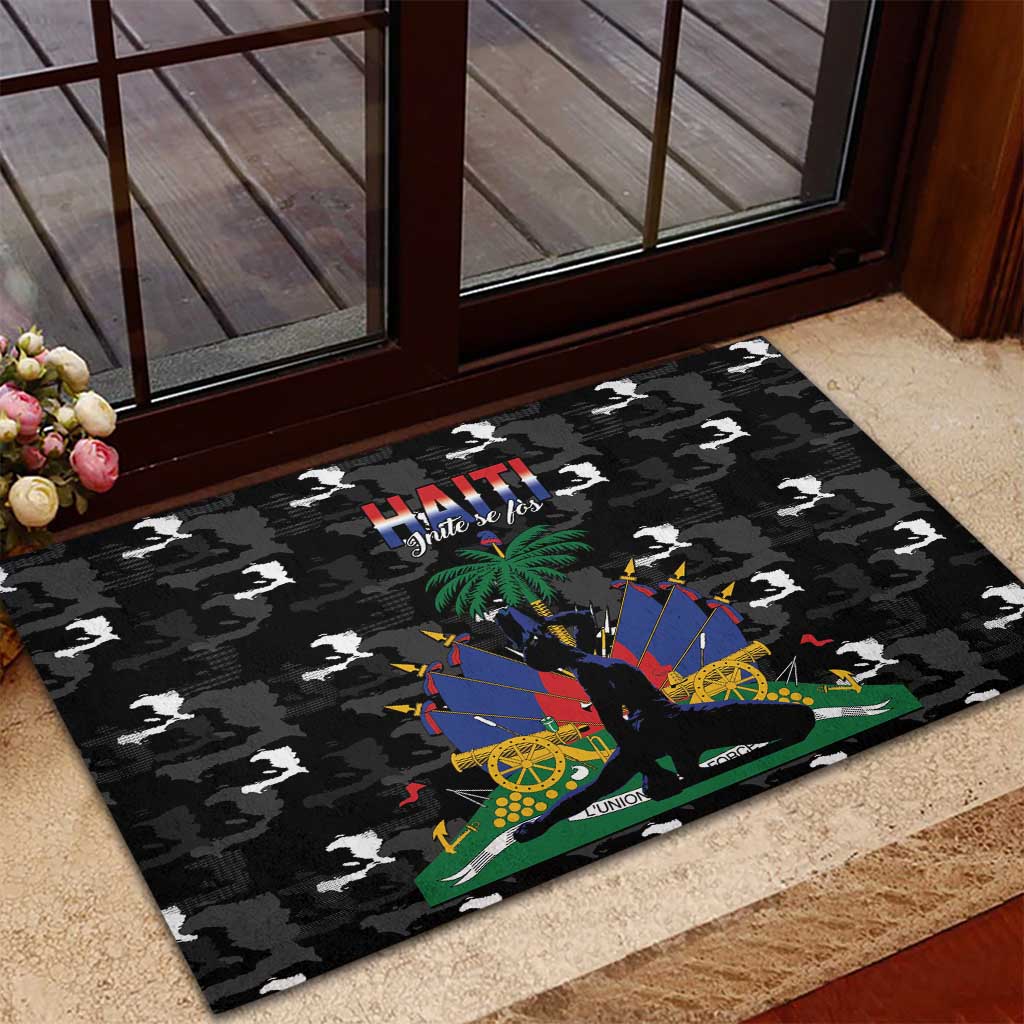 Haiti Map Camouflage Rubber Doormat Unique Style - Wonder Print Shop