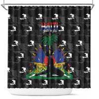 Haiti Map Camouflage Shower Curtain Unique Style - Wonder Print Shop