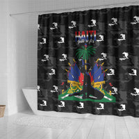 Haiti Map Camouflage Shower Curtain Unique Style - Wonder Print Shop