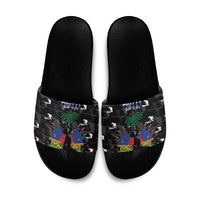 Haiti Map Camouflage Slide Sandals Unique Style - Wonder Print Shop