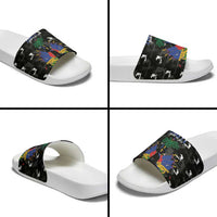 Haiti Map Camouflage Slide Sandals Unique Style - Wonder Print Shop