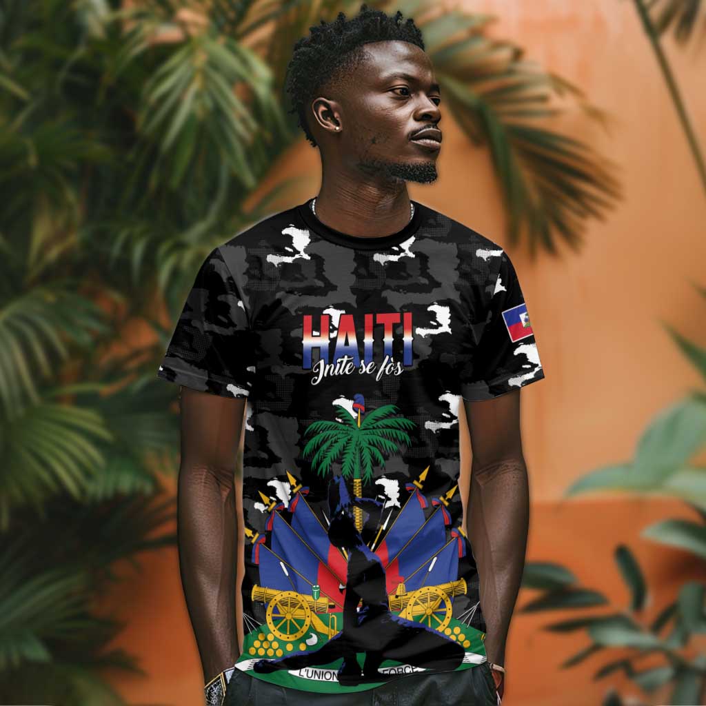 Personalized Haiti Map Camouflage T shirt Unique Style - Wonder Print Shop