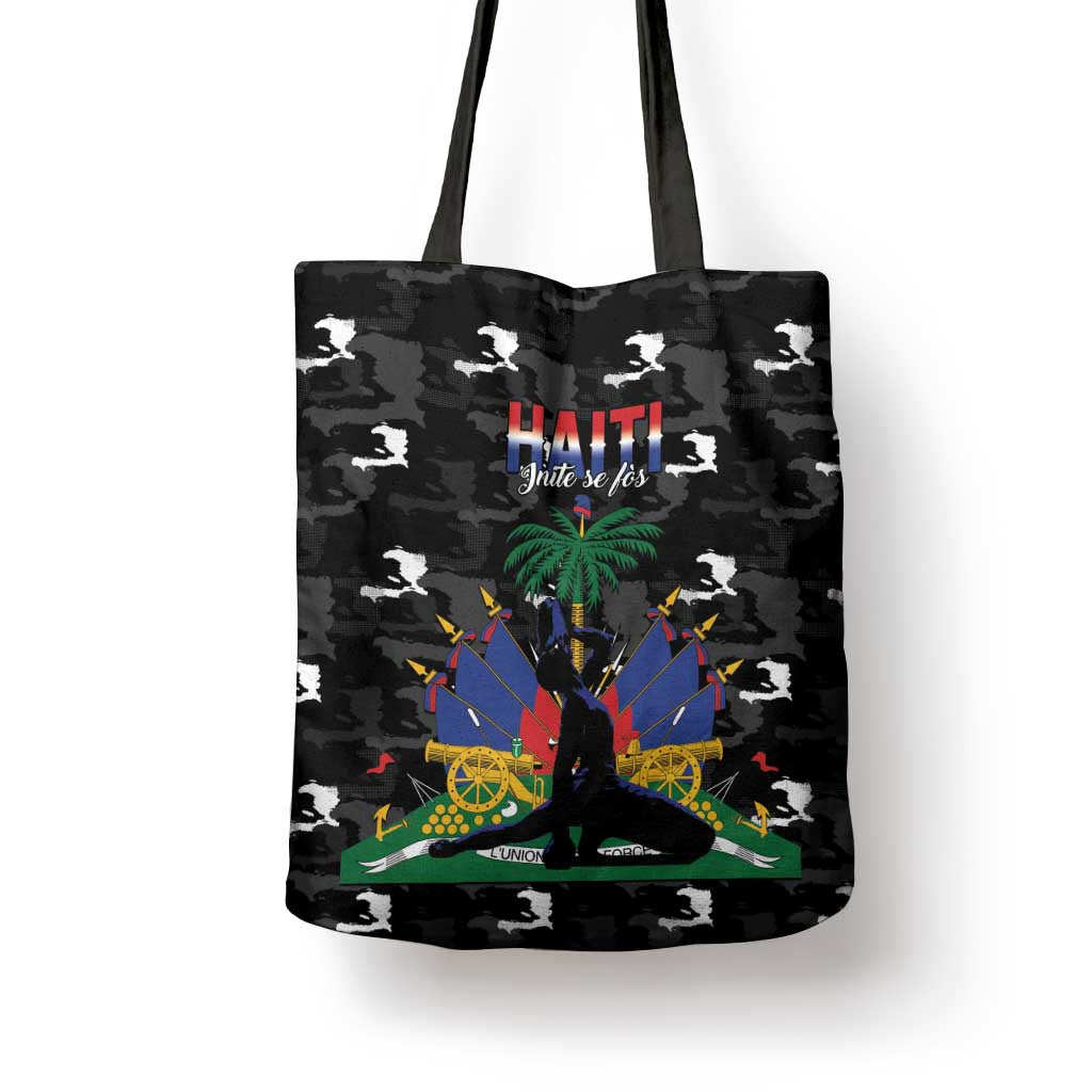 Haiti Map Camouflage Tote Bag Unique Style - Wonder Print Shop