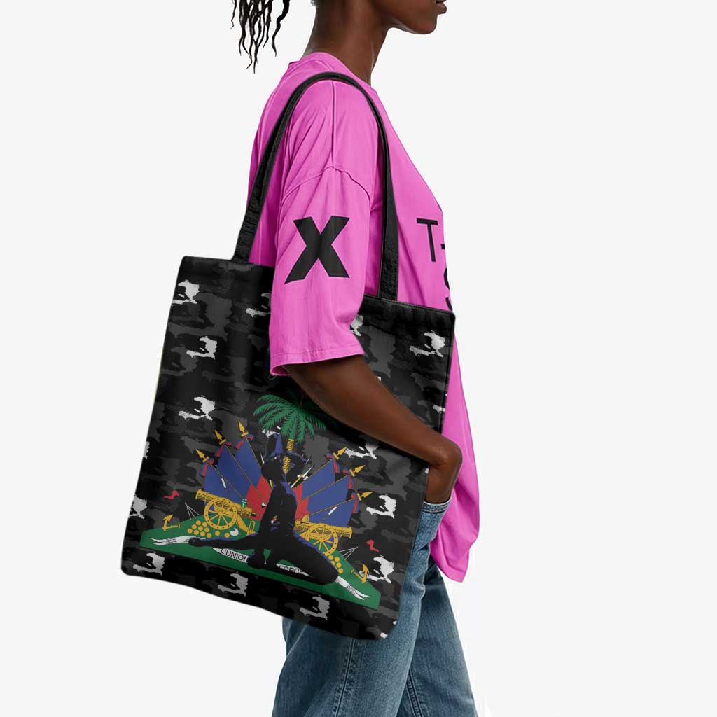Haiti Map Camouflage Tote Bag Unique Style - Wonder Print Shop