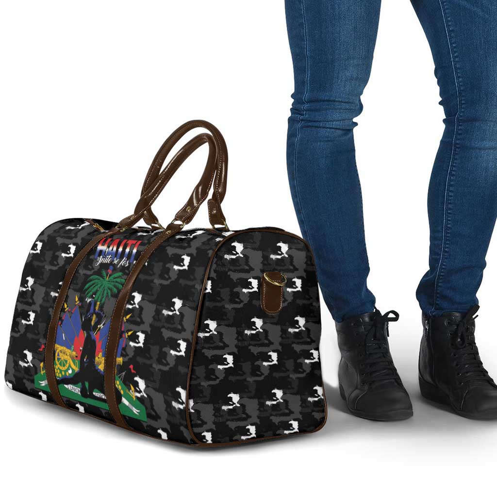 Haiti Map Camouflage Travel Bag Unique Style - Wonder Print Shop