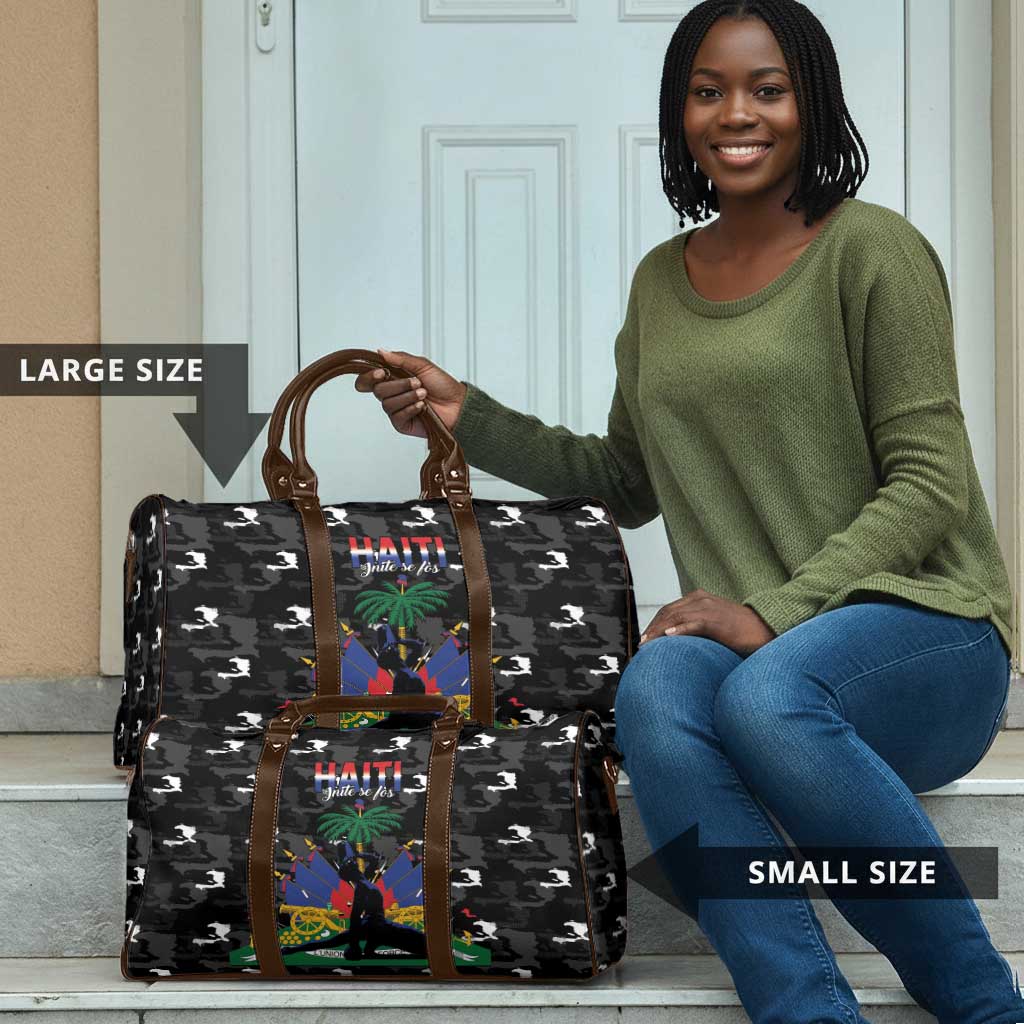 Haiti Map Camouflage Travel Bag Unique Style - Wonder Print Shop