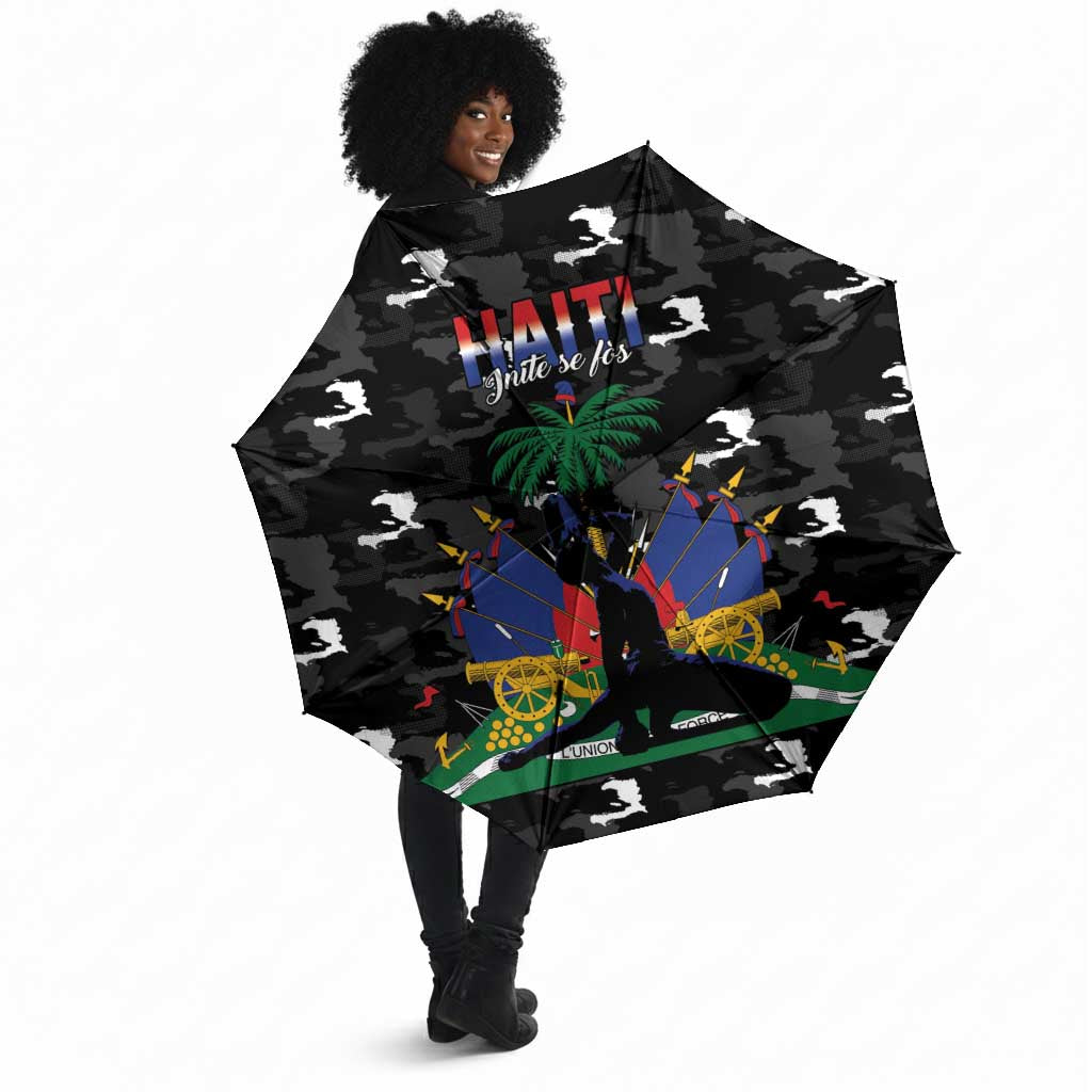 Haiti Map Camouflage Umbrella Unique Style - Wonder Print Shop
