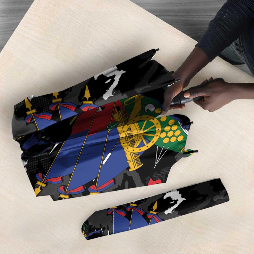 Haiti Map Camouflage Umbrella Unique Style - Wonder Print Shop