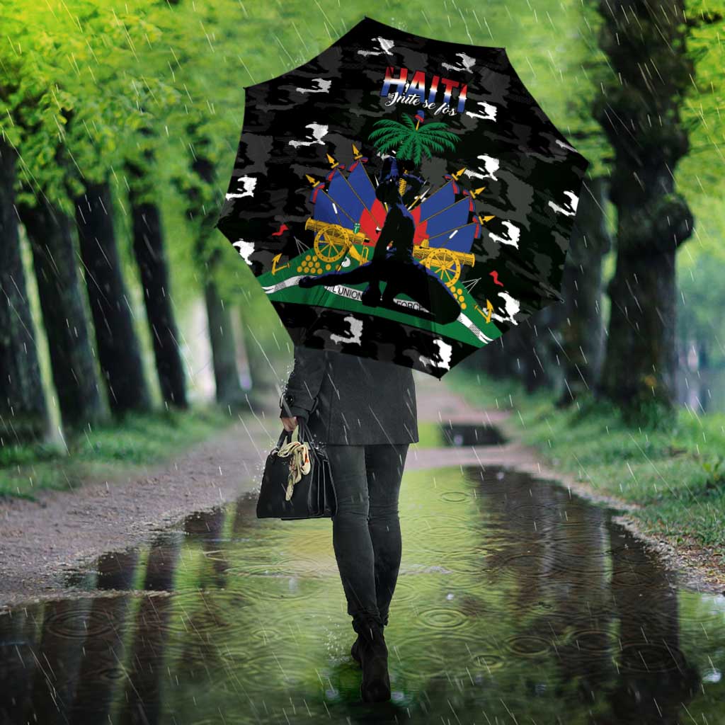 Haiti Map Camouflage Umbrella Unique Style - Wonder Print Shop