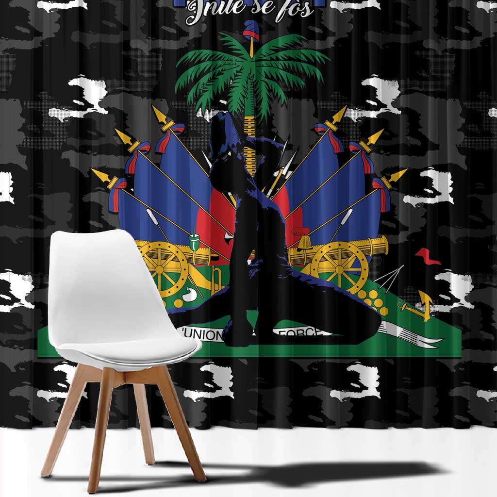 Haiti Map Camouflage Window Curtain Unique Style - Wonder Print Shop