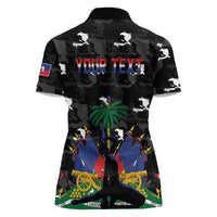 Personalized Haiti Map Camouflage Women Polo Shirt Unique Style - Wonder Print Shop