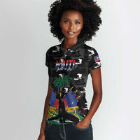 Personalized Haiti Map Camouflage Women Polo Shirt Unique Style - Wonder Print Shop
