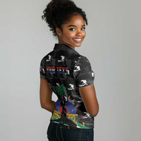 Personalized Haiti Map Camouflage Women Polo Shirt Unique Style - Wonder Print Shop