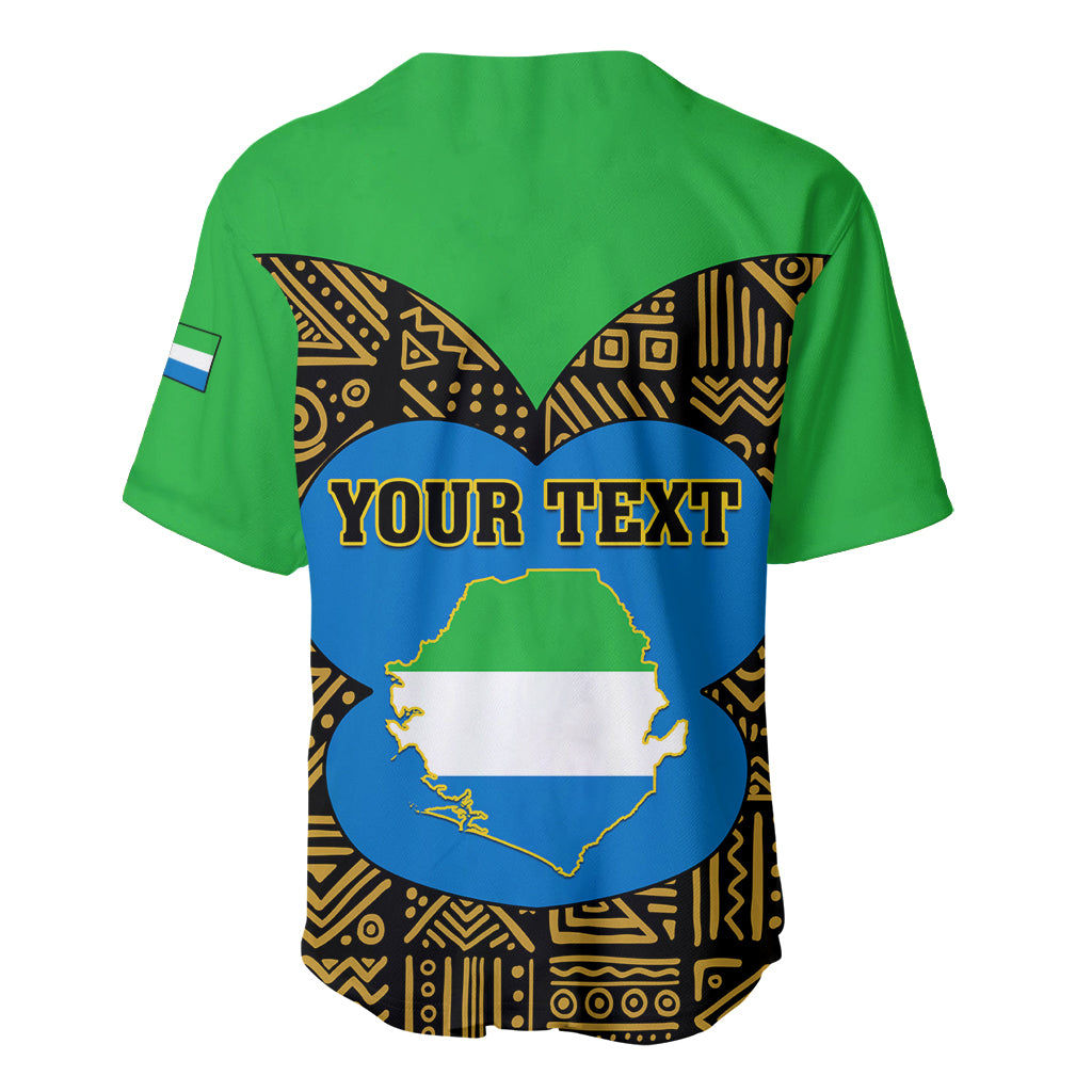 Sierra Leone Independence Day 2024 Baseball Jersey Happy 63rd Anniversary African Pattern - Wonder Print Shop