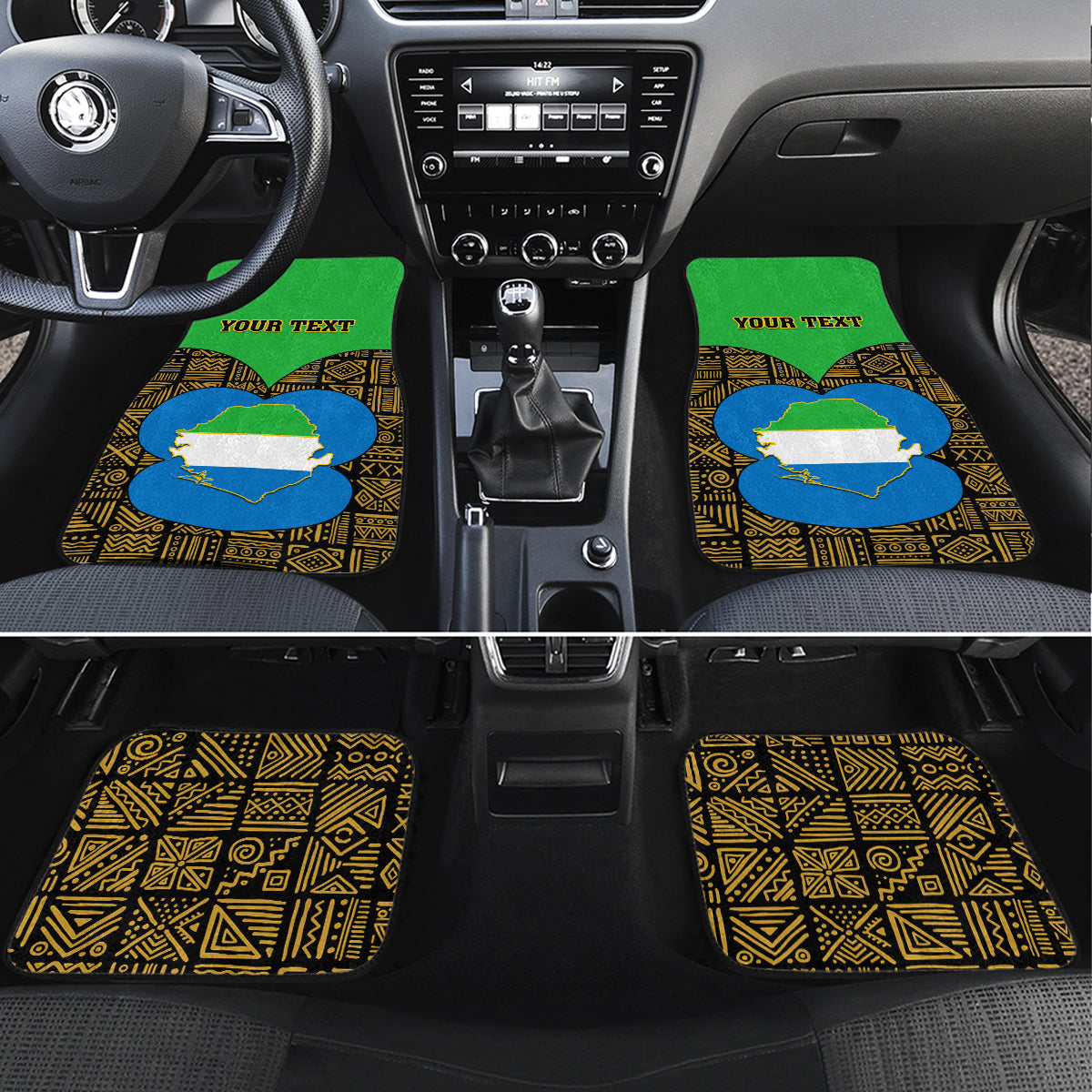 Sierra Leone Independence Day 2024 Car Mats Happy 63rd Anniversary African Pattern