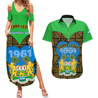 Sierra Leone Independence Day 2024 Couples Matching Summer Maxi Dress and Hawaiian Shirt Happy 63rd Anniversary African Pattern - Wonder Print Shop