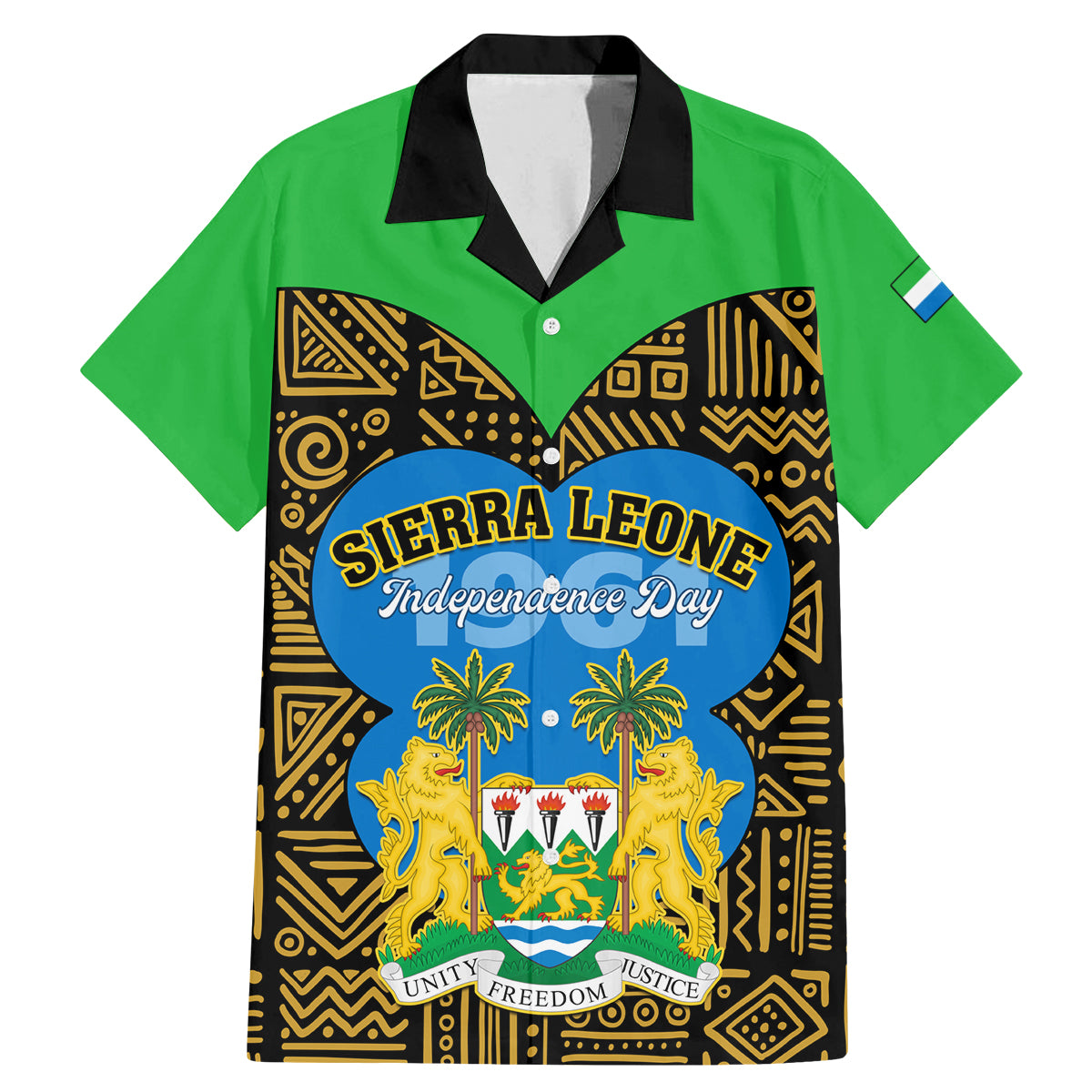 Sierra Leone Independence Day 2024 Family Matching Mermaid Dress and Hawaiian Shirt Happy 63rd Anniversary African Pattern - Wonder Print Shop