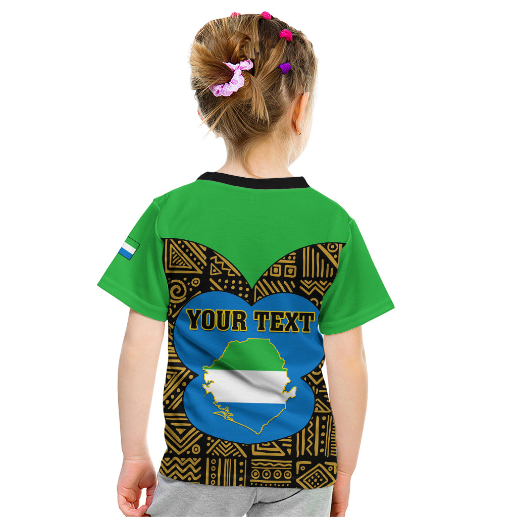 Sierra Leone Independence Day 2024 Kid T Shirt Happy 63rd Anniversary African Pattern - Wonder Print Shop