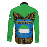 Sierra Leone Independence Day 2024 Long Sleeve Button Shirt Happy 63rd Anniversary African Pattern - Wonder Print Shop