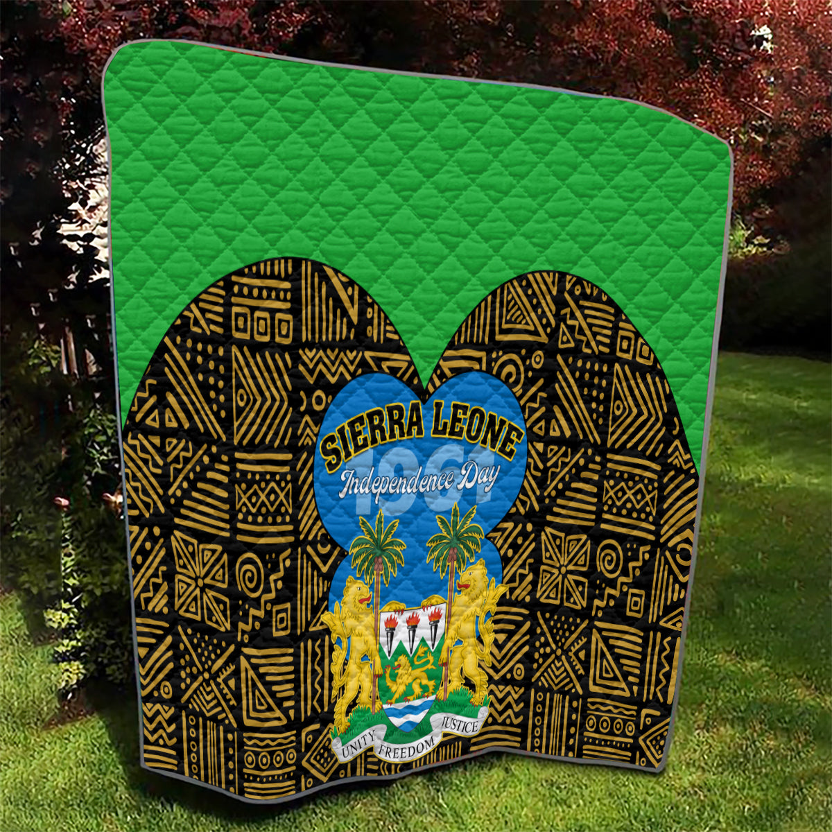 Sierra Leone Independence Day 2024 Quilt Happy 63rd Anniversary African Pattern - Wonder Print Shop