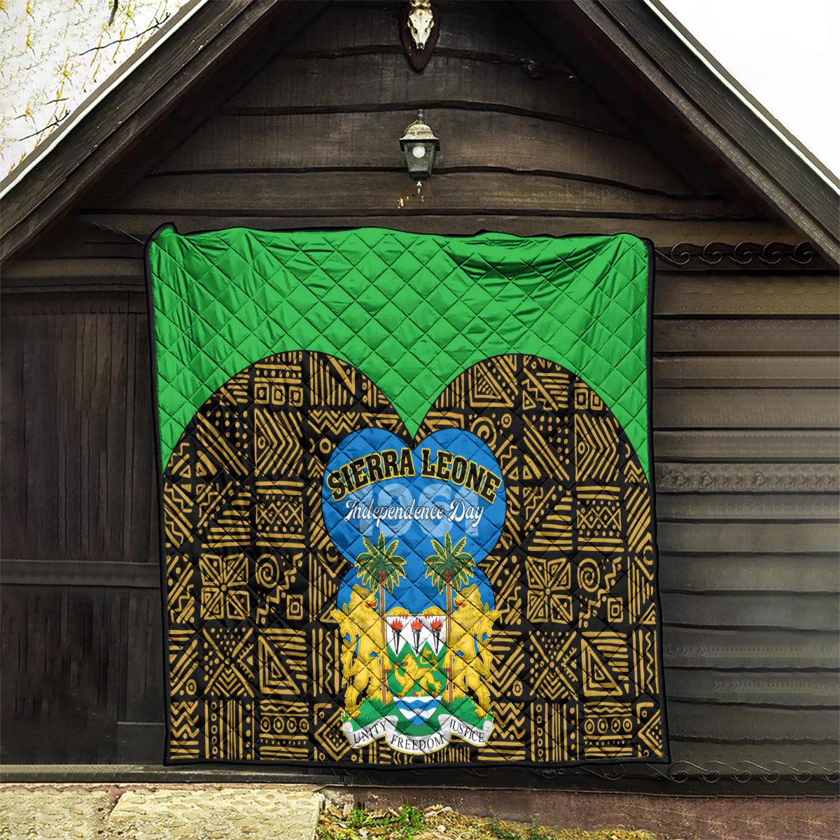 Sierra Leone Independence Day 2024 Quilt Happy 63rd Anniversary African Pattern - Wonder Print Shop