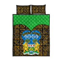 Sierra Leone Independence Day 2024 Quilt Bed Set Happy 63rd Anniversary African Pattern - Wonder Print Shop