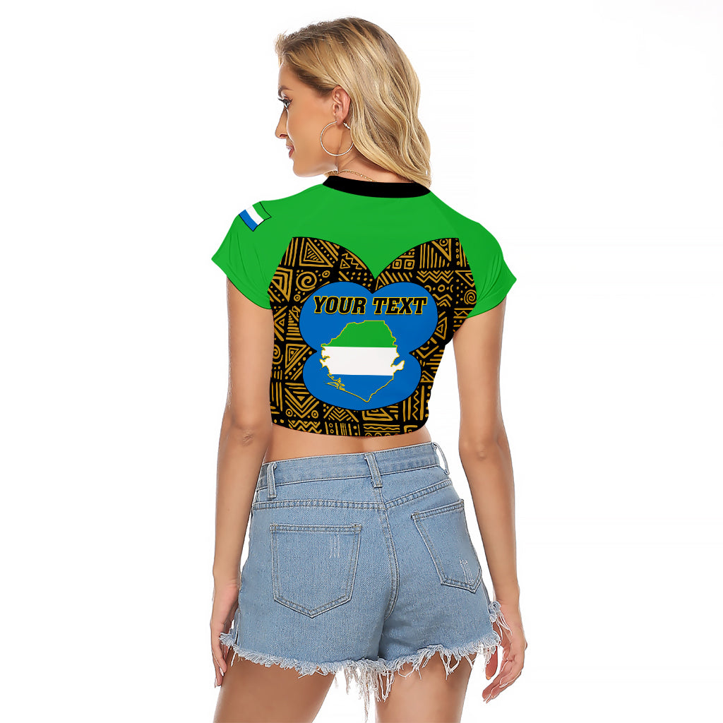 Sierra Leone Independence Day 2024 Raglan Cropped T Shirt Happy 63rd Anniversary African Pattern - Wonder Print Shop