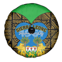 Sierra Leone Independence Day 2024 Spare Tire Cover Happy 63rd Anniversary African Pattern - Wonder Print Shop
