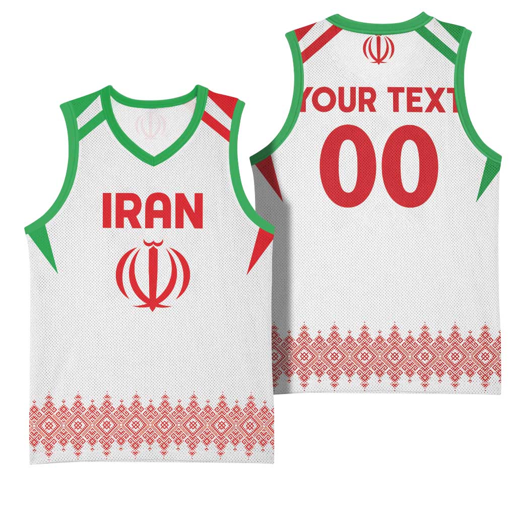 Custom Football 2026 Iran Basketball Jersey Team Melli Come On