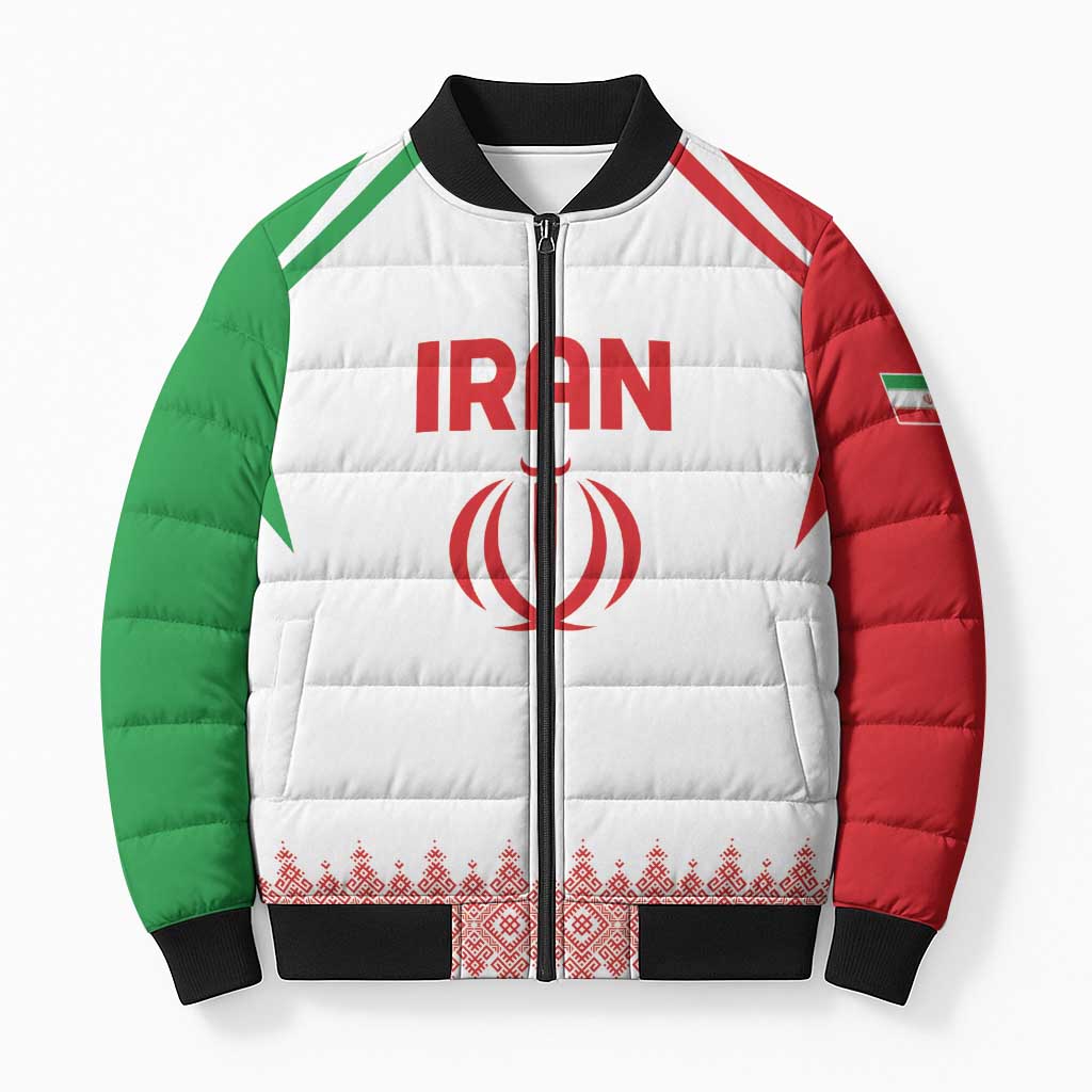 Custom Football 2026 Iran Bomber Puffer Jacket Team Melli Come On