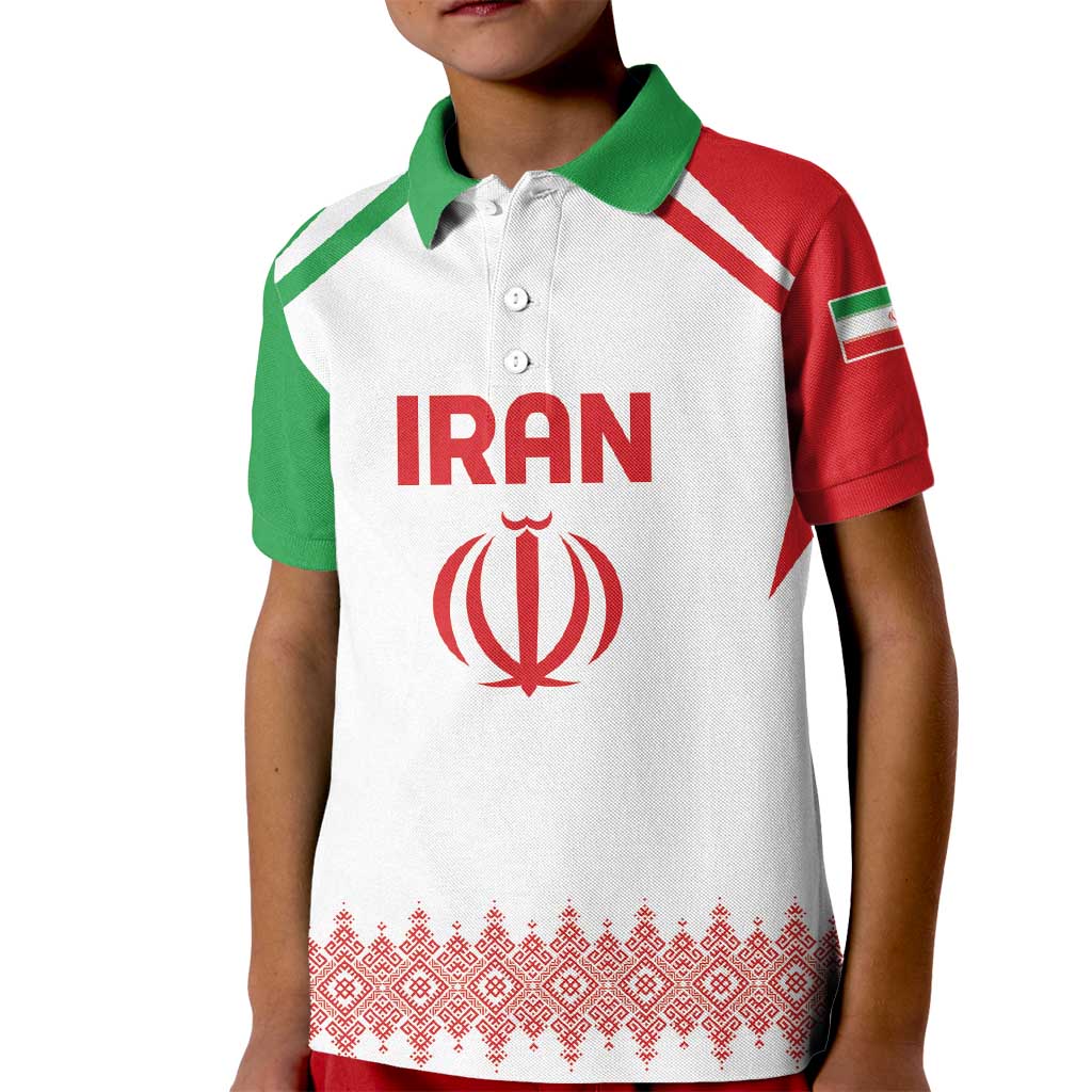 Custom Football 2026 Iran Kid Polo Shirt Team Melli Come On