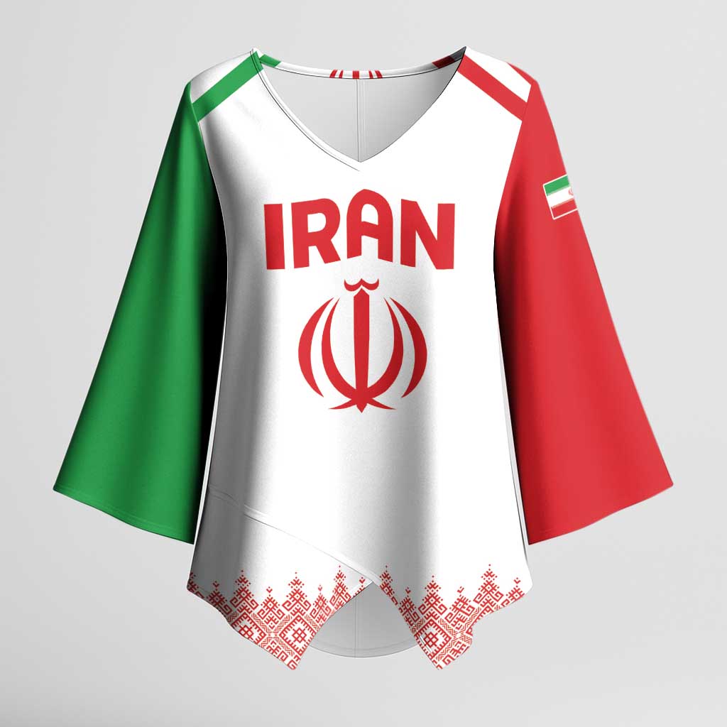 Custom Football 2026 Iran Kimono Sleeve Blouse Team Melli Come On