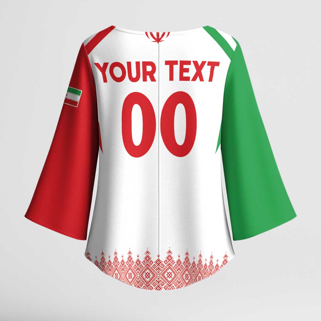 Custom Football 2026 Iran Kimono Sleeve Blouse Team Melli Come On