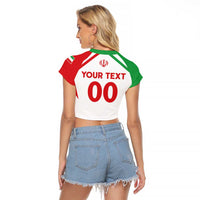 Custom Football 2026 Iran Raglan Cropped T Shirt Team Melli Come On