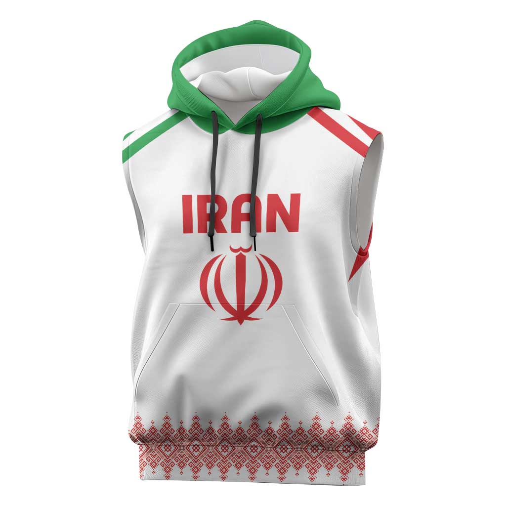 Custom Football 2026 Iran Sleeveless Hoodie Team Melli Come On
