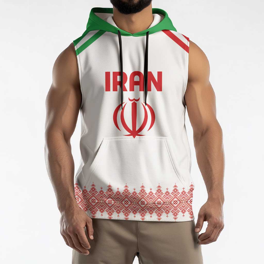 Custom Football 2026 Iran Sleeveless Hoodie Team Melli Come On